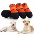 DOGOYS Dog Shoes Non-Slip Waterproof Boots Orange 4Pcs Size M-L by Deal US
