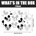 SAYBZ Cartoon Mouse Head Wall Decals Peel Stick Kids Room Decor Black White by Deal US