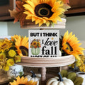 Heijie Fall Wood Box Sign Art Farmhouse Autumn Pumpkin Decor 5x5 Inches by Deal US