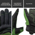 SAVJOB Synthetic Leather Work Gloves Touchscreen Yard Garden Green Small by Deal US