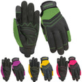 SAVJOB Synthetic Leather Work Gloves Touchscreen Yard Garden Green Small by Deal US