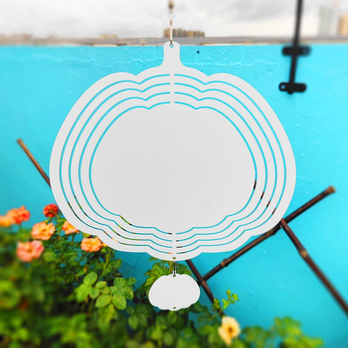 GALAXY WIND SPINNER 10" 3D Stainless Steel Round Pumpkin Garden Decor 25cm by Deal US