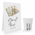 OXEDP Boho Baby Shower Guest Book Sign 8x11" w/ Stand Table Decor by Deal US