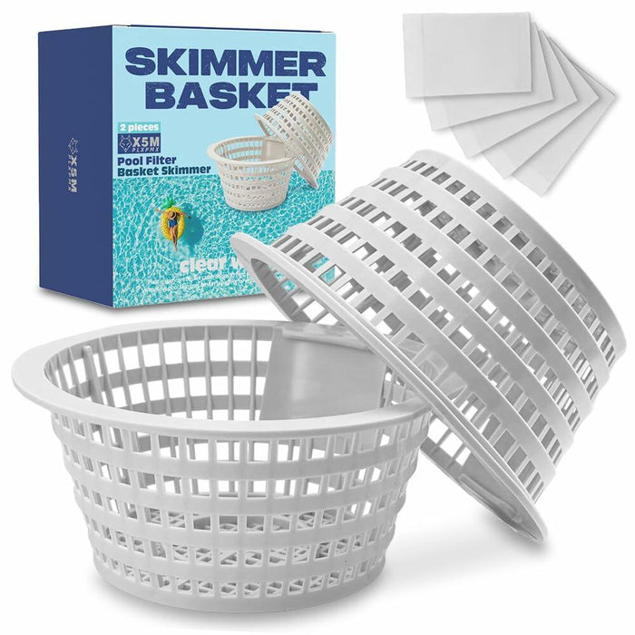 X5MPLXPMX 2 Pack Pool Skimmer Basket Replacement for Swimline Hydrotools Black by Deal US