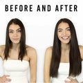 [Like New] MYS Hair 24inch PU Clip-In Synthetic Hair Extensions Dark Brown 160g by Deal US