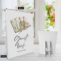 OXEDP Boho Baby Shower Guest Book Sign 8x11" w/ Stand Table Decor by Deal US