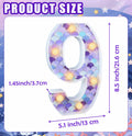 MUNILAIL Mermaid Birthday Number 9 Light Up Sign Plastic Party Decor by Deal US