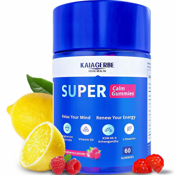 KAIAGERBE TOTAL HEALTH Magnesium Glycinate Gummies 100mg Ashwagandha 60 Ct by Deal US