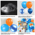 Sowide Orange Blue White Balloon Garland Arch Kit with Star Foil Balloons by Deal US