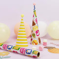 LaRibbons Reversible Birthday Wrapping Paper 17in x 33ft Birthday Star Color by Deal US