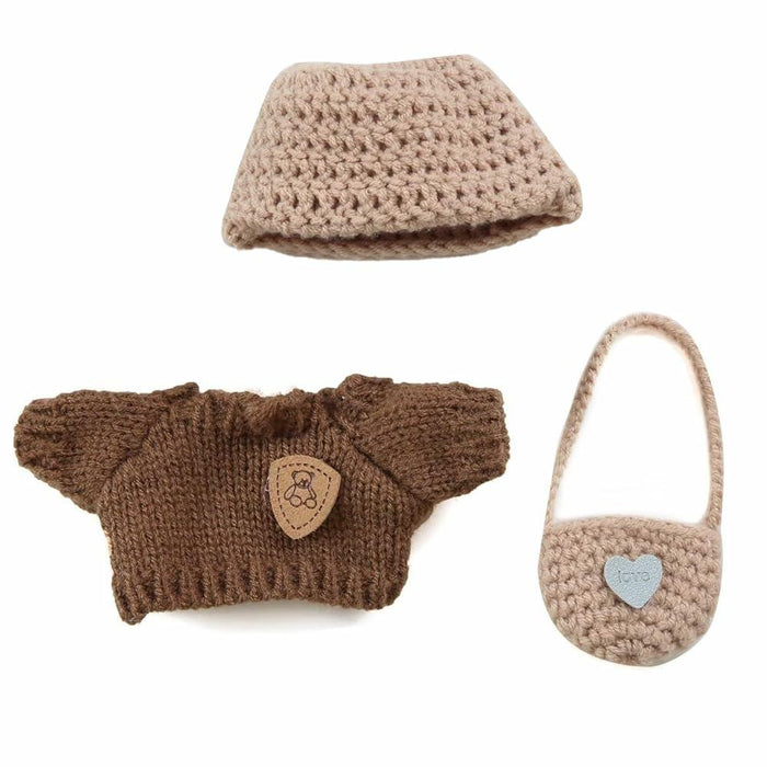 podafu Handcrafted Crochet Doll Clothes 3-Piece Set Animal Theme Cotton 17cm by Deal US