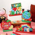 Amyhill 4 Pcs Teacher Appreciation Wooden Table Centerpieces Decorations by Deal US