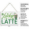 XQLSR St Patricks Day Coffee Wood Sign Irish Rustic Porch Decor by Deal US