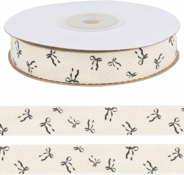 Luhiew Black Cotton Bow Ribbon 3/5 Inch 10 Yards Crafting Gift Wrap by Deal US