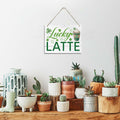 XQLSR St Patricks Day Coffee Wood Sign Irish Rustic Porch Decor by Deal US