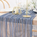 [Like New] MLMW 10 Pack Dusty Blue Cheesecloth Table Runner 160in Boho Gauze Rustic by Deal US