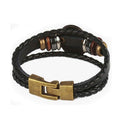vmcoatdu Zodiac Cancer Alloy Leather Braided Rope Bracelet 8.8in Wrist by Deal US