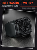 FaithHeart Men's Biker Ring Norse Runes Jewelry Gift for Boyfriend Size 11 by Deal US