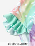 PATPAT Baby Girl Unicorn Ruffle One Piece Swimsuit Aqua Green Size 3-6M by Deal US