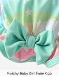 PATPAT Baby Girl Unicorn Ruffle One Piece Swimsuit Aqua Green Size 3-6M by Deal US