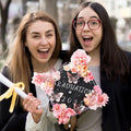 Kimkusia 2025 Graduation Cap Decorations Kit Pink Letters Flowers Topper by Deal US