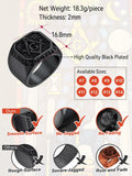 FaithHeart Men's Biker Ring Norse Runes Jewelry Gift for Boyfriend Size 11 by Deal US