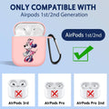 Jowhep Airpod Case 1st & 2nd Gen Pink Cute Cartoon TPU Keychain Shy Mini by Deal US