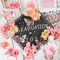 Kimkusia 2025 Graduation Cap Decorations Kit Pink Letters Flowers Topper by Deal US