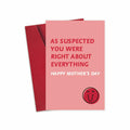 Detuca Humor Mother's Day Card for Mom Funny As Suspected 1 Count DTK-74 by Deal US