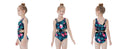 PATPAT Girls Tropical One Piece Swimsuit Bluegreen Size 11-12 Years by Deal US