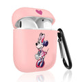 Jowhep Airpod Case 1st & 2nd Gen Pink Cute Cartoon TPU Keychain Shy Mini by Deal US