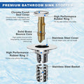 Ideandrain Bathroom Sink Stopper Drain Strainer Brass Pop Up 1.1-1.45 Inch by Deal US