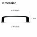 Pusrfots Drawer Pulls Solid Alloy Cabinet Handle 3.8in Black 10 Pack by Deal US