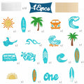 C L cooper life 18pcs Blue Glitter Surfing Centerpiece Sticks Foil Decor by Deal US