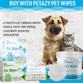 BestBy06/27 Petazy Dog Ear Wipes Unscented Natural Soothing 120 XL Pcs by Deal US