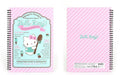 Stationery Hello Kitty Hard Cover 8mm Ruled College Notebook Set of 2 by Deal US