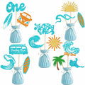 C L cooper life 18pcs Blue Glitter Surfing Centerpiece Sticks Foil Decor by Deal US