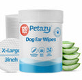BestBy06/27 Petazy Dog Ear Wipes Unscented Natural Soothing 120 XL Pcs by Deal US