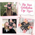 Kimkusia 2025 Graduation Cap Decorations Kit Pink Letters Flowers Topper by Deal US