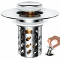 Ideandrain Bathroom Sink Stopper Drain Strainer Brass Pop Up 1.1-1.45 Inch by Deal US