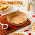FGTIYOUP 125 Pcs 7.9 Inch Round Air Fryer Liners Silicone Paper Thickened by Deal US