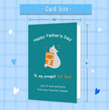 IDU Funny Fathers Day Cat Dad Card Heartfelt Gift Color ZN157 by Deal US