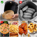 FGTIYOUP 125 Pcs 7.9 Inch Round Air Fryer Liners Silicone Paper Thickened by Deal US