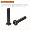 DTGN M4-0.7x25mm Button Head Socket Cap Screws 50pcs Black Carbon Steel Hex by Deal US