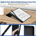 Sanyetral PU Leather Stand Cover Two Angles Pen Holder Auto Sleep/Wake Black by Deal US