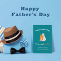 IDU Funny Fathers Day Cat Dad Card Heartfelt Gift Color ZN157 by Deal US