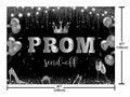 AIBIIN 7x5ft Black Silver Prom Send Off Backdrop Banner Graduation 2025 by Deal US