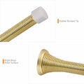 KOVOSCH 10 Pack Spring Door Stopper 3-1/4" Bright Brass Flexible Rubber Tips by Deal US