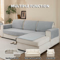 MELLYKORAN Sherpa Fleece Sectional Sofa Cover Non Slip Gray 28x70 by Deal US