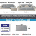 MELLYKORAN Sherpa Fleece Sectional Sofa Cover Non Slip Gray 28x70 by Deal US